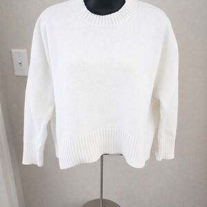 Feb - Daily Ritual Women's White Crew Neck Sweater